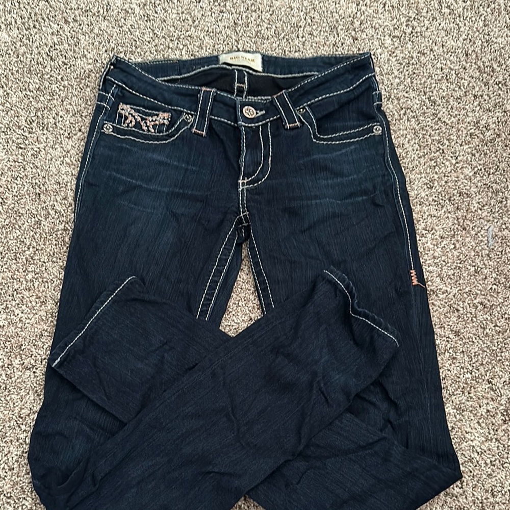 Dark wash Big Star brand skinny jeans